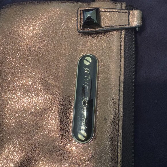 Betsey Johnson Copper Metallic Card Holder Wallet & Ombre' Animal Print Interior - Picture 11 of 12